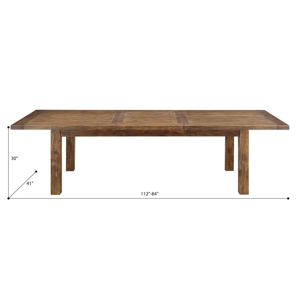Wallace & Bay - Dodson Brindled Pine 84in Dining Table with Self-Storing Butterfly Extension Leaf And Straight Timber Legs - D510166 veiw 2