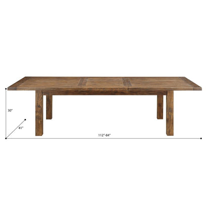 Wallace & Bay - Dodson Brindled Pine 84in Dining Table with Self-Storing Butterfly Extension Leaf And Straight Timber Legs - D510166 veiw 2
