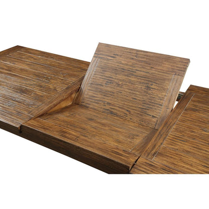 Wallace & Bay - Dodson Brindled Pine 84in Dining Table with Self-Storing Butterfly Extension Leaf And Straight Timber Legs - D510166 veiw 3