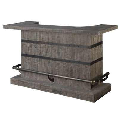 Wallace & Bay - Farrell Rustic Gray Bar with Mixologist Station, Wine Storage, And Seating Counter - AC510004 veiw 1