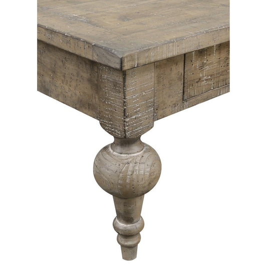 Wallace & Bay - Haynes Limestone Gray 52in Coffee Table with Two Drawers, Plank-Style Top, And Turned Legs - T510258 veiw 2