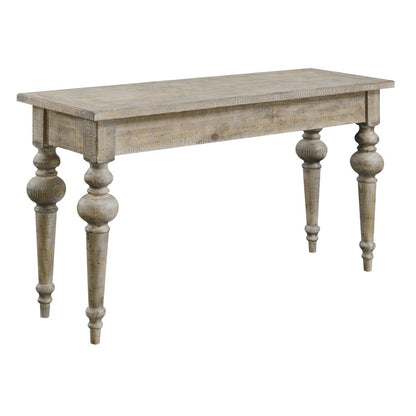 Wallace & Bay - Haynes Limestone Gray 54in Sofa Table with Two Drawers, Plank-Style Top, And Turned Legs - T510260 veiw 3
