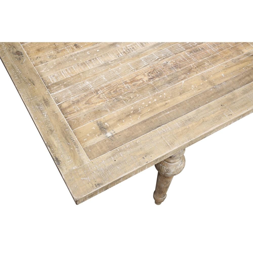 Wallace & Bay - Haynes Limestone Gray 80in Dining Table with Self-Storing Butterfly Extension Leaf And Turned Legs - D510177 veiw 4