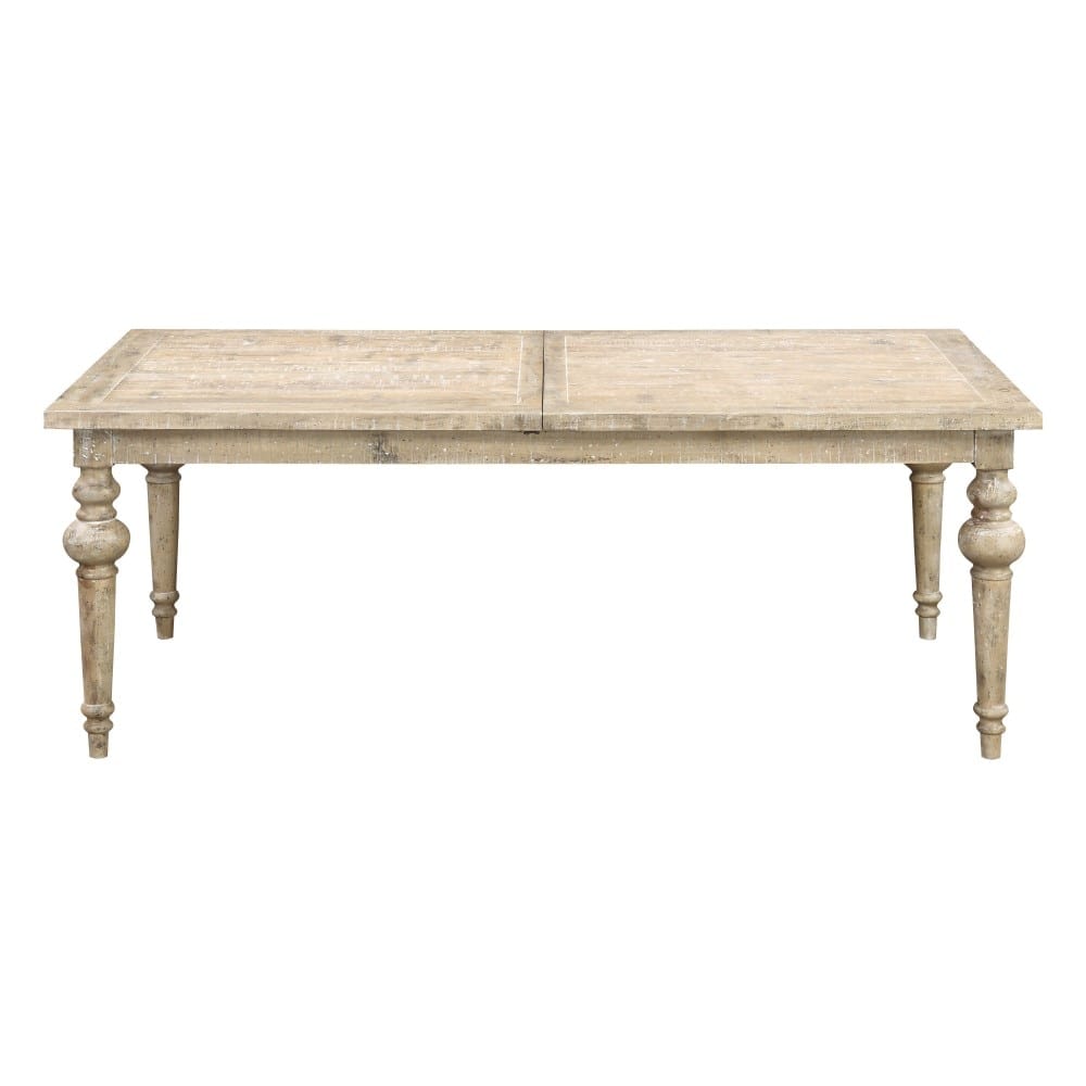Wallace & Bay - Haynes Limestone Gray 80in Dining Table with Self-Storing Butterfly Extension Leaf And Turned Legs - D510177 veiw 5