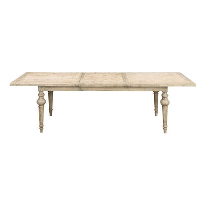 Wallace & Bay - Haynes Limestone Gray 80in Dining Table with Self-Storing Butterfly Extension Leaf And Turned Legs - D510177 veiw 6