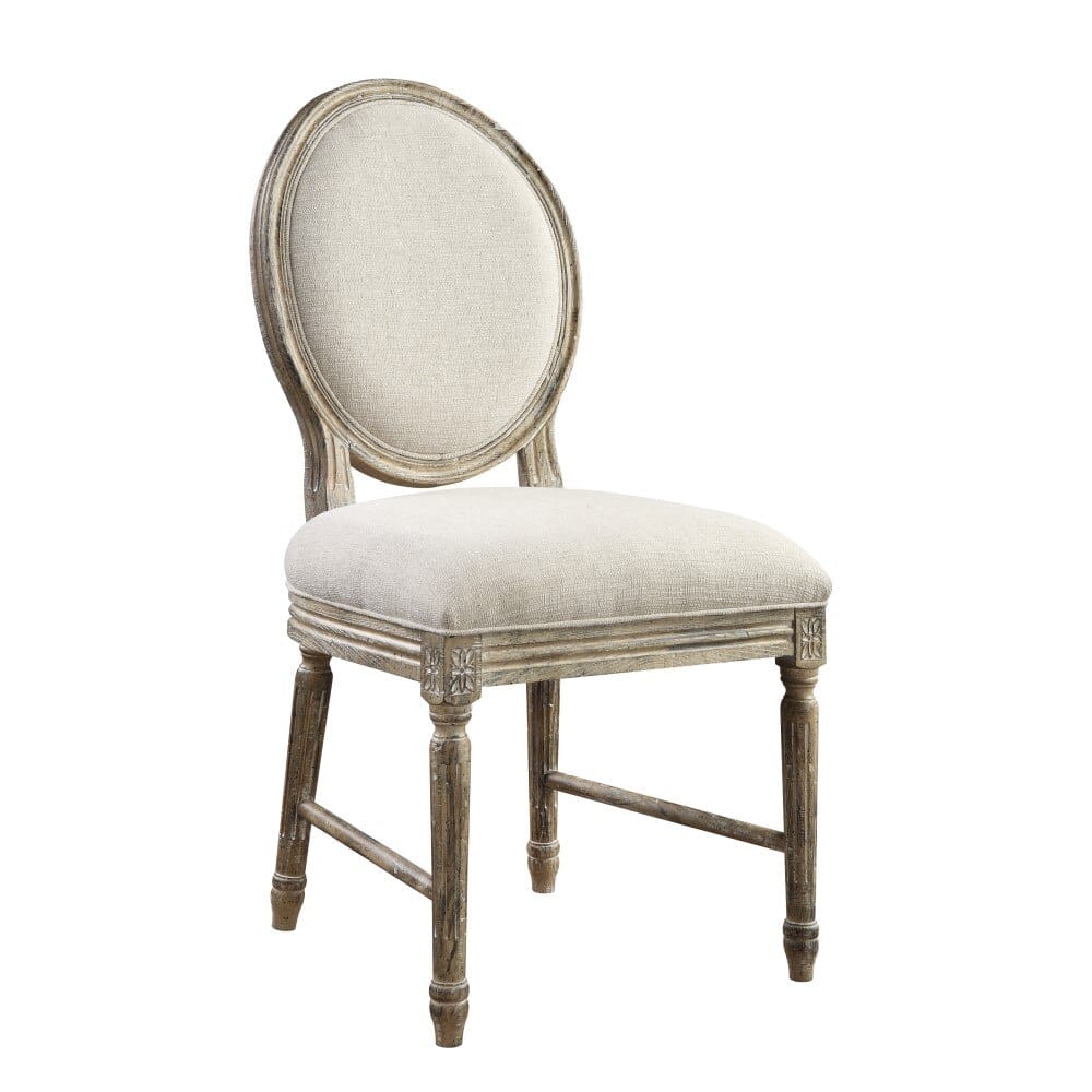 Wallace & Bay - Haynes Limestone Gray and Linen Dining Chair with Upholstered Seat And Back (Set of 2) - WBD99-994 veiw 1