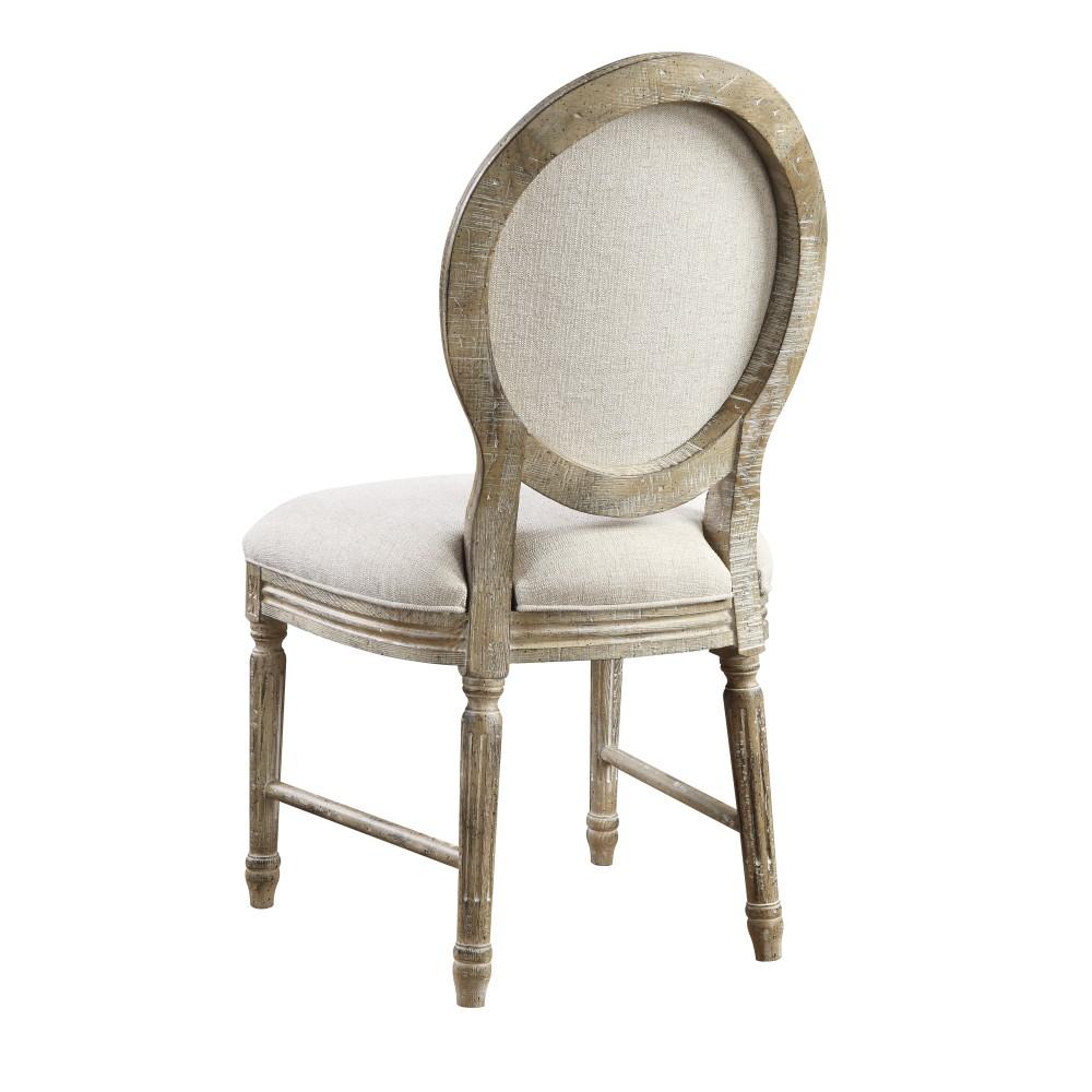 Wallace & Bay - Haynes Limestone Gray and Linen Dining Chair with Upholstered Seat And Back (Set of 2) - WBD99-994 veiw 4