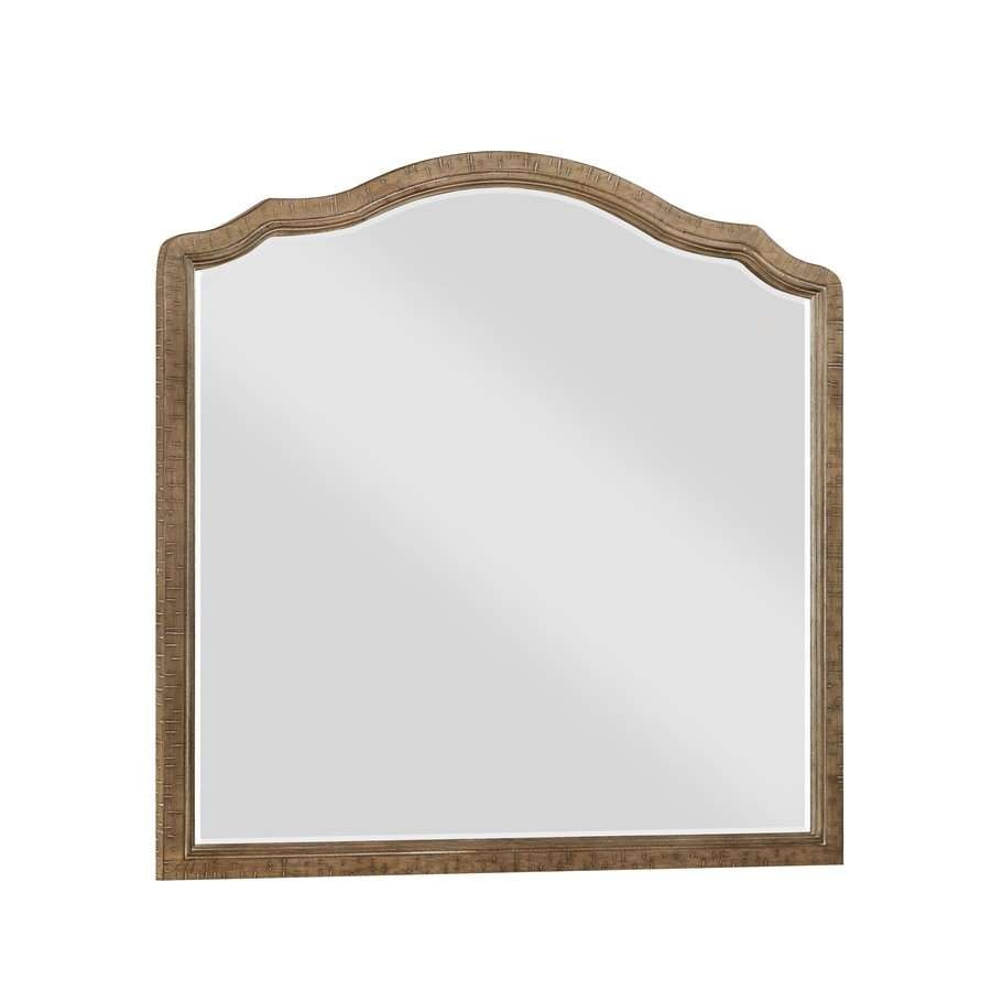 Wallace & Bay - Haynes Limestone Gray Mirror with Arched, Distressed Wood Frame - B510101 veiw 1