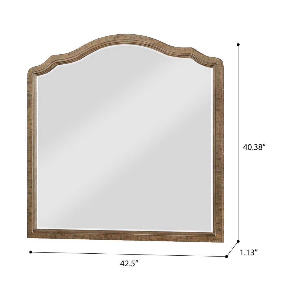 Wallace & Bay - Haynes Limestone Gray Mirror with Arched, Distressed Wood Frame - B510101 veiw 2