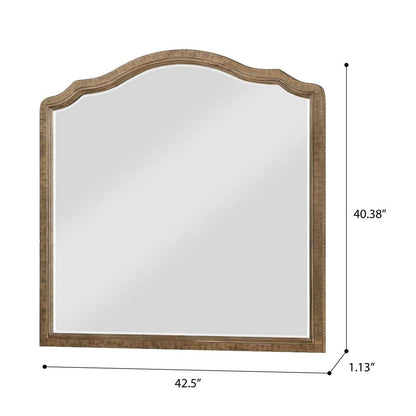 Wallace & Bay - Haynes Limestone Gray Mirror with Arched, Distressed Wood Frame - B510101 veiw 2