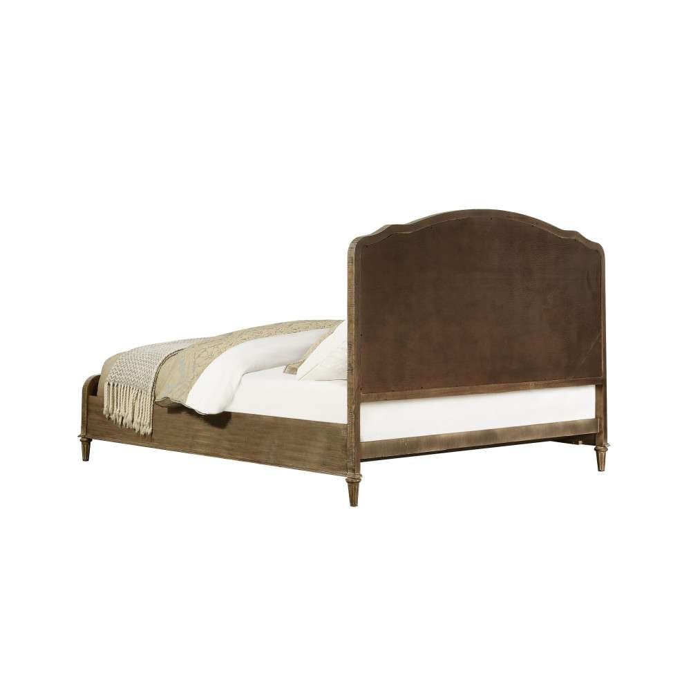 Wallace & Bay - Haynes Limestone Gray and Linen King Bed with Weathered Wood Framing And Curved, Upholstered Headboard And Footboard Panels - B510097 veiw 4