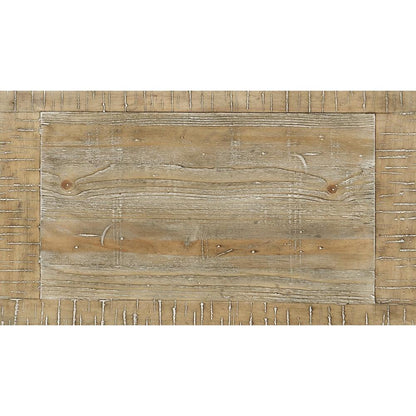 Wallace & Bay - Haynes Limestone Gray and Linen King Bed with Weathered Wood Framing And Curved, Upholstered Headboard And Footboard Panels - B510097 veiw 9