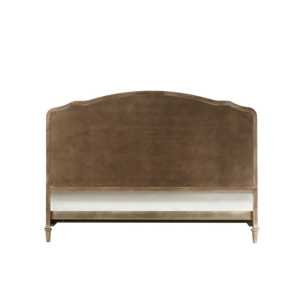 Wallace & Bay - Haynes Limestone Gray and Linen Queen Bed with Weathered Wood Framing And Curved, Upholstered Headboard And Footboard Panels - B510095 veiw 7