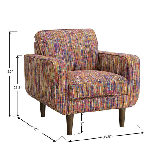 Wallace & Bay - Holland Confetti Accent Chair with Textured Upholstery And Wood Legs - U510412 veiw 2