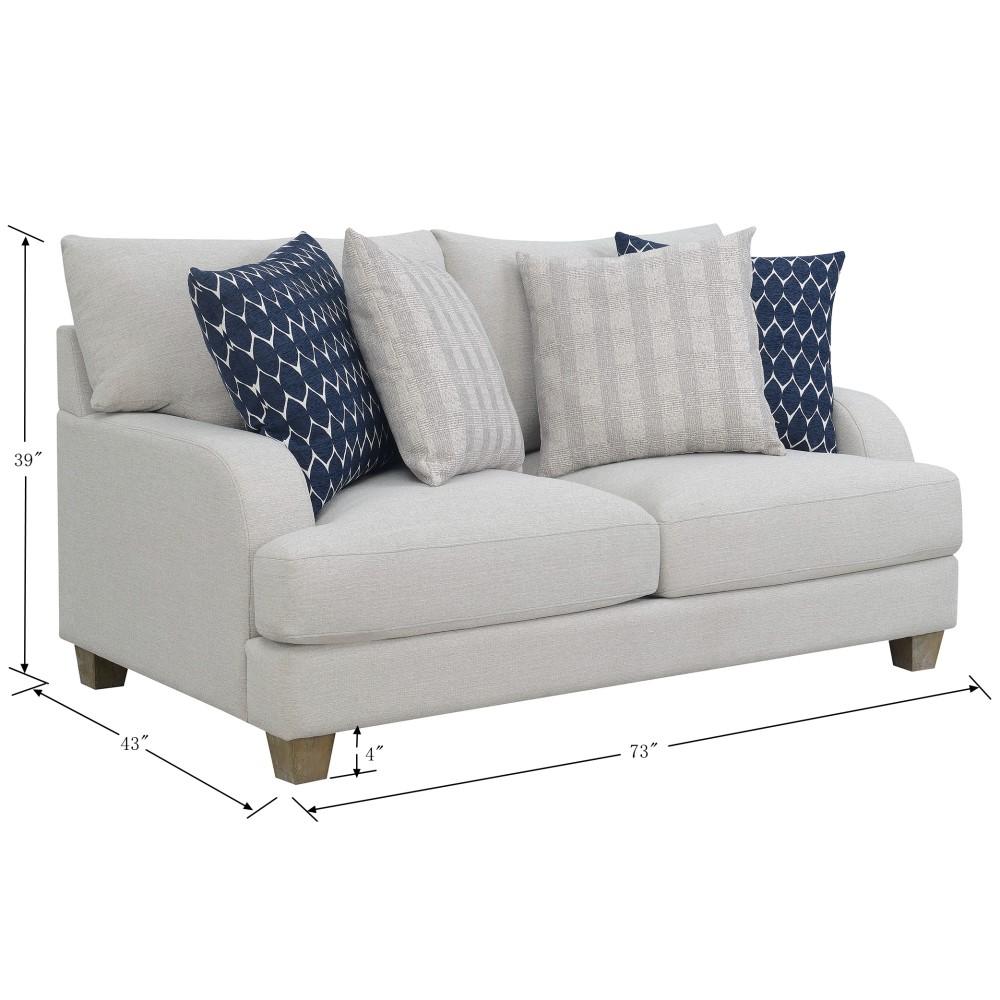 Wallace & Bay - Jennings Loveseat with Modern English Roll Arm And Loose Seat And Back Cushions - U51155 veiw 2
