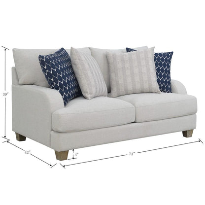 Wallace & Bay - Jennings Loveseat with Modern English Roll Arm And Loose Seat And Back Cushions - U51155 veiw 2