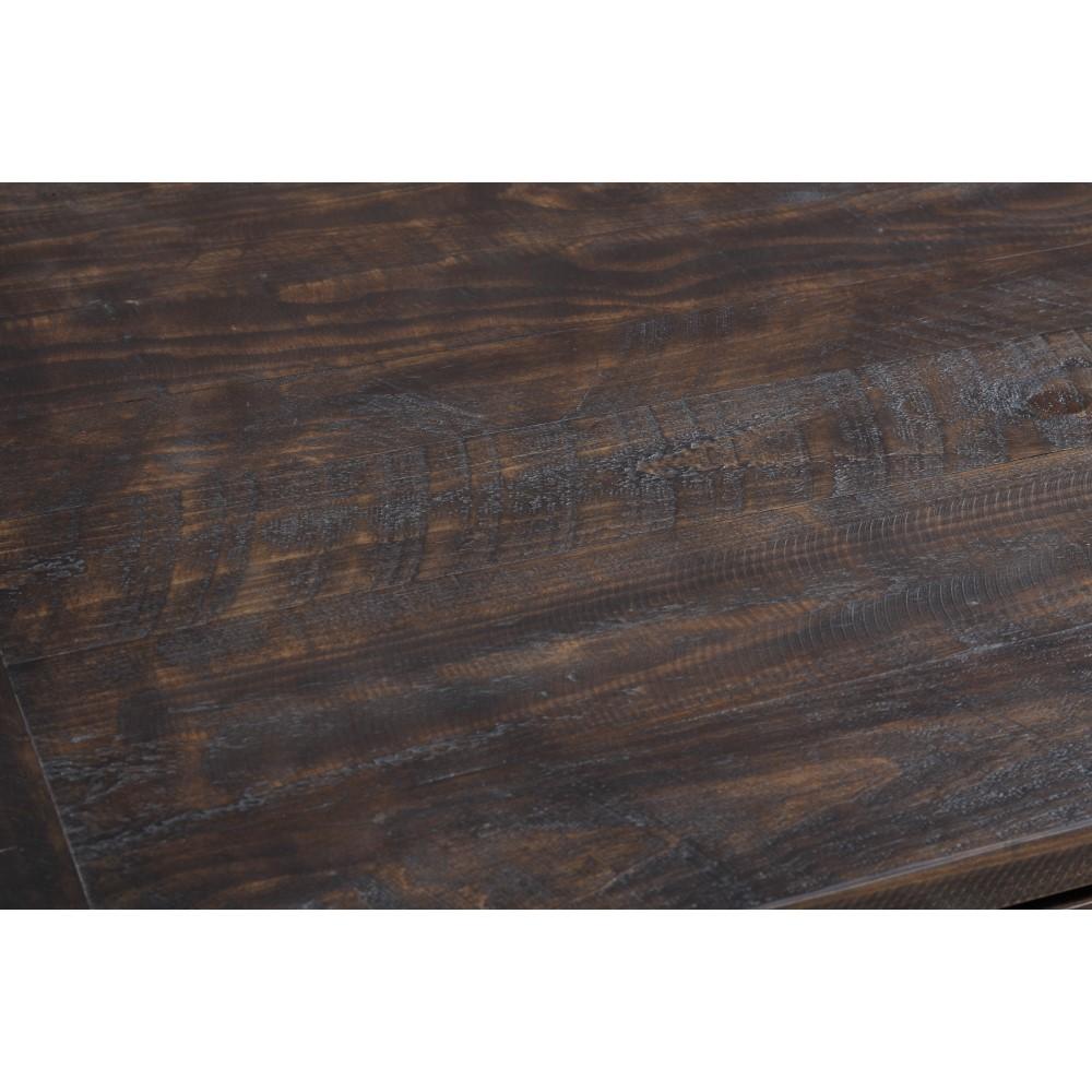 Wallace & Bay - Maddox Dark Bark and Distressed White 78in Gathering Height Dining Table with Plank-Style Top And Self-Storing Extension Leaf - D510187 veiw 4