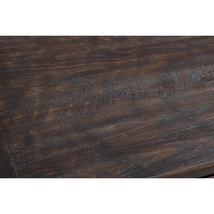 Wallace & Bay - Maddox Dark Bark and Distressed White 78in Gathering Height Dining Table with Plank-Style Top And Self-Storing Extension Leaf - D510187 veiw 4
