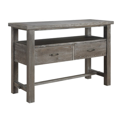 Wallace & Bay - Morris Rustic Charcoal Gray Buffet with Large Open Shelf And Two Drawers - D510162 veiw 1