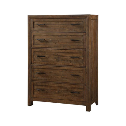 Wallace & Bay - Mullen Coffee Brown Dresser with Solid Wood Planking And Hammered Hardware - B510120 veiw 1