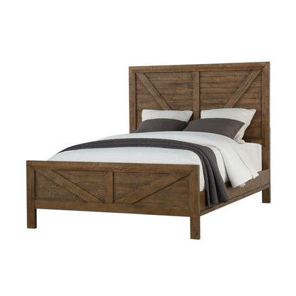 Wallace & Bay - Mullen Coffee Brown King Bed with Inset Rustic Panels And Framing - B510124 veiw 1