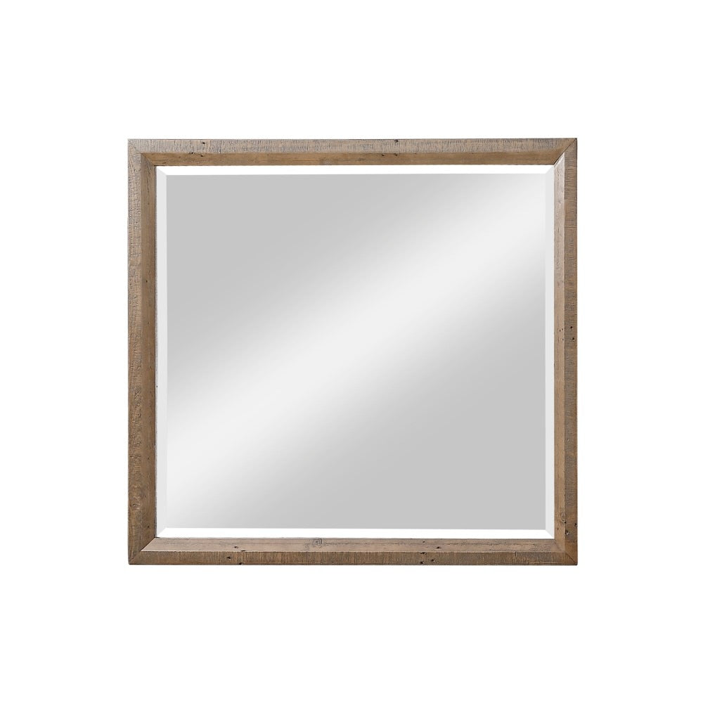 Wallace & Bay - Mullen Coffee Brown Mirror with Rustic Frame And Dresser Attachment - B510121 veiw 1