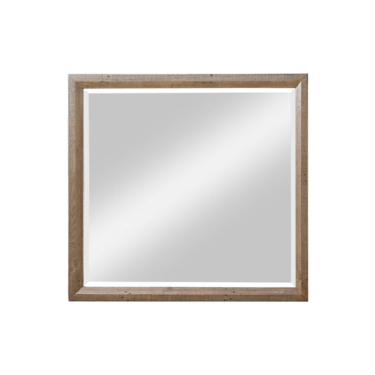 Wallace & Bay - Mullen Coffee Brown Mirror with Rustic Frame And Dresser Attachment - B510121 veiw 1