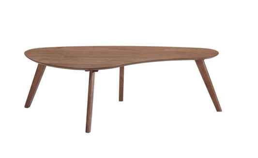 Wallace & Bay - Pineda Umber 48in Coffee Table with Curved, Tear Drop Shaped Top And Round, Slanted Legs - T510253 veiw 1