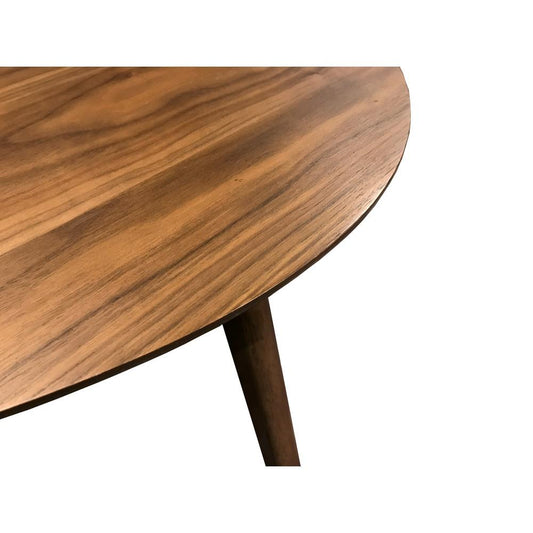 Wallace & Bay - Pineda Umber 48in Coffee Table with Curved, Tear Drop Shaped Top And Round, Slanted Legs - T510253 veiw 2