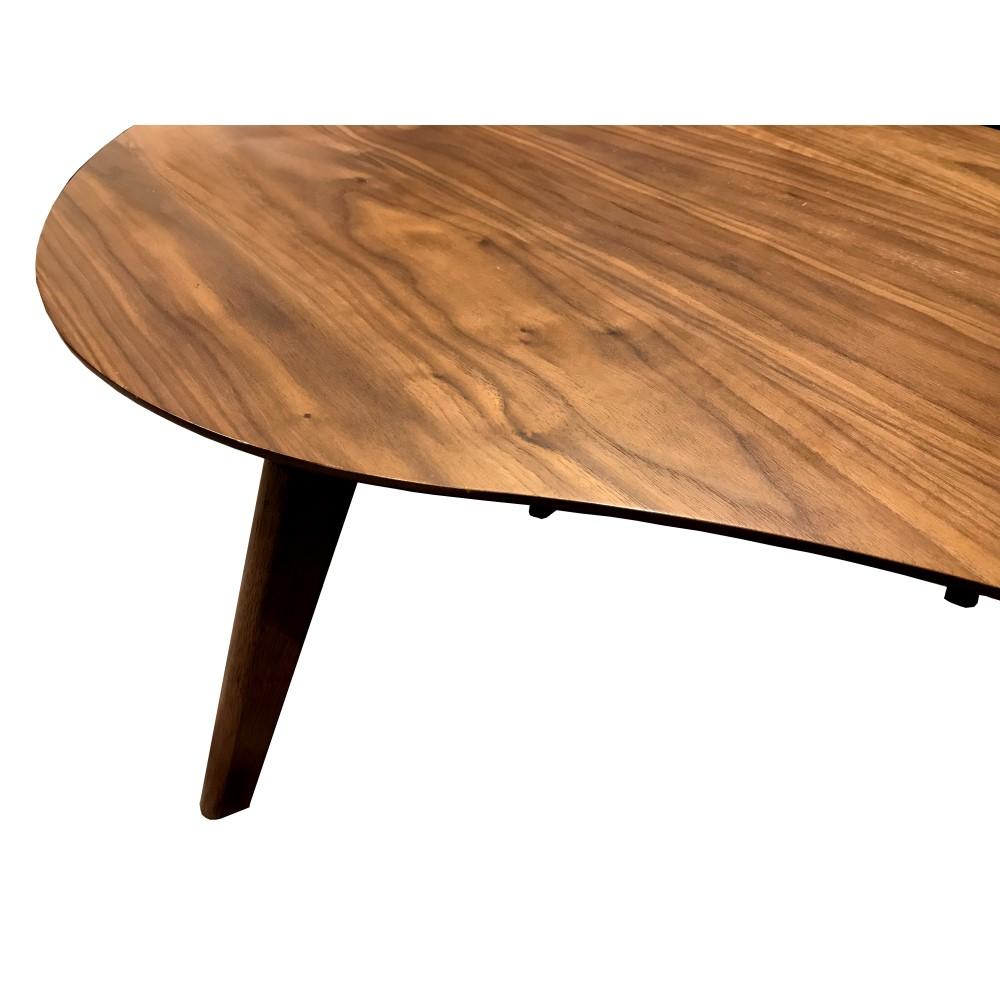Wallace & Bay - Pineda Umber 48in Coffee Table with Curved, Tear Drop Shaped Top And Round, Slanted Legs - T510253 veiw 3