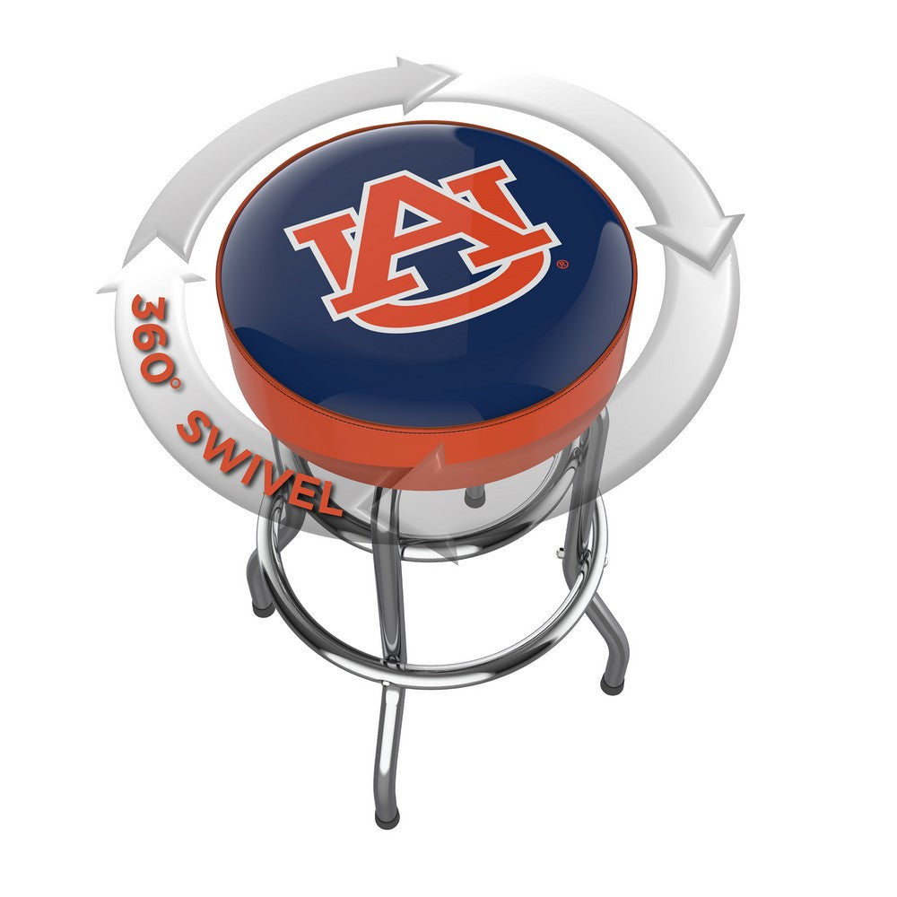 Wave7 - Auburn University Chrome Bar Stool - 4020AUB1 view 2