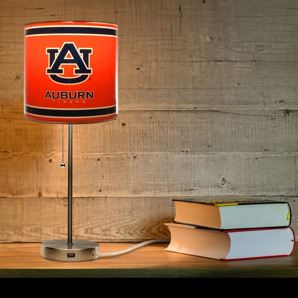 Wave7 - Auburn University Chrome Lamp with USB Port - 2020AUB1 view 3