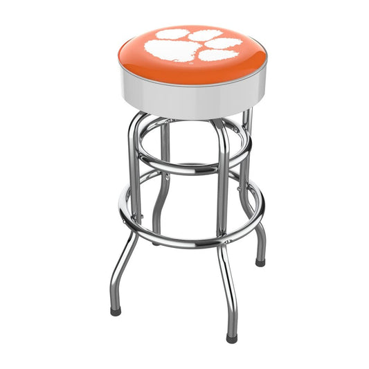 Wave7 - Clemson University Chrome Bar Stool - 4020CLM1 view 1