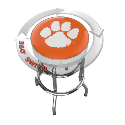 Wave7 - Clemson University Chrome Bar Stool - 4020CLM1 view 2