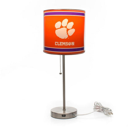 Wave7 - Clemson University Chrome Lamp with USB Port - 2020CLM1 view 2