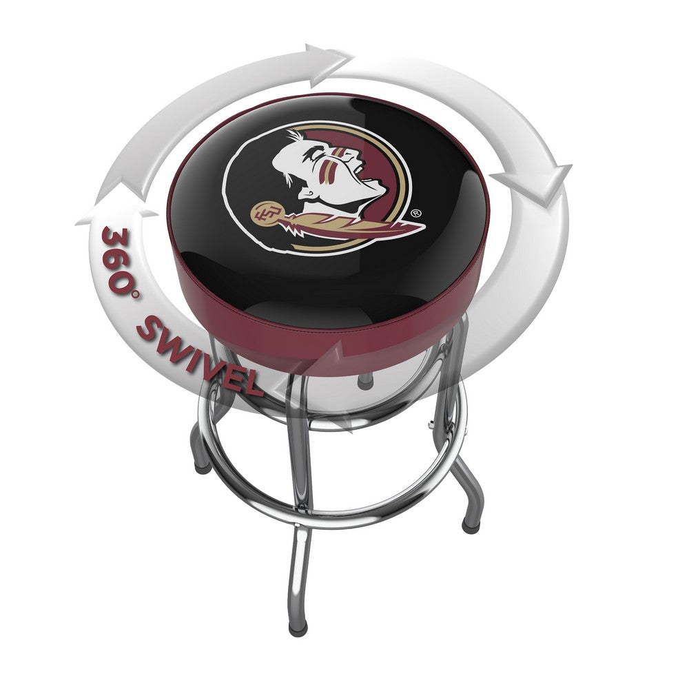 Wave7 - Florida State University Chrome Bar Stool - 4020FSU1 view 2
