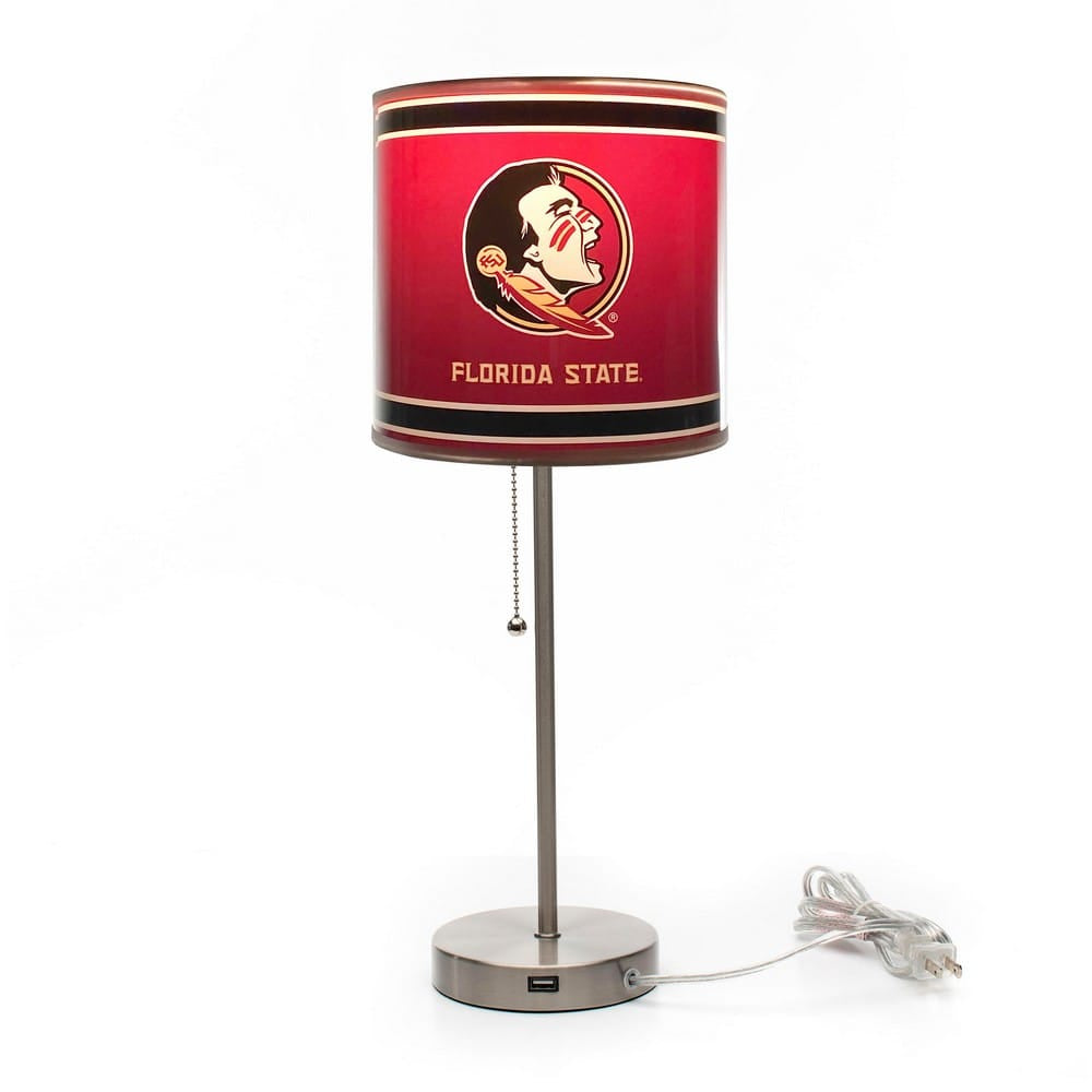 Wave7 - Florida State University Chrome Lamp with USB Port - 2020FSU1 view 2