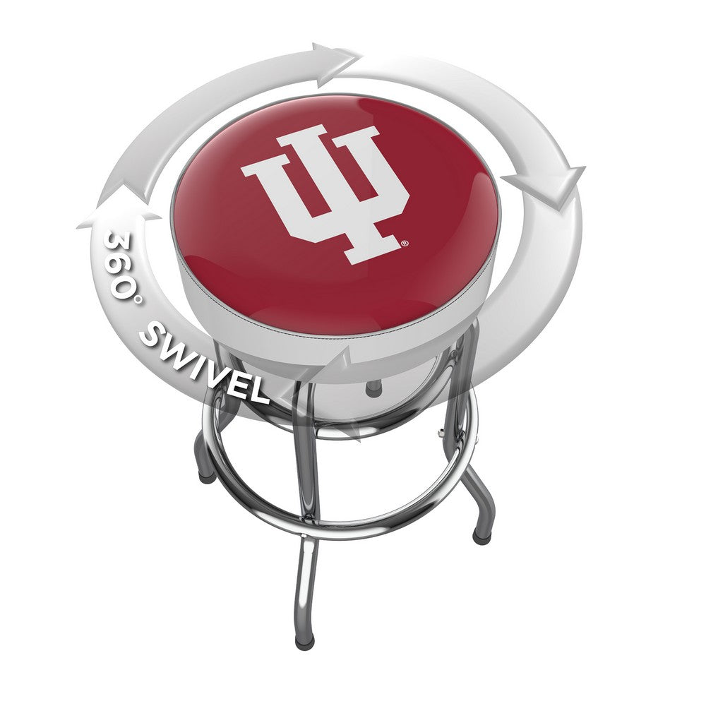 Wave7 - Indiana University Chrome Bar Stool - 4020IND1 view 2