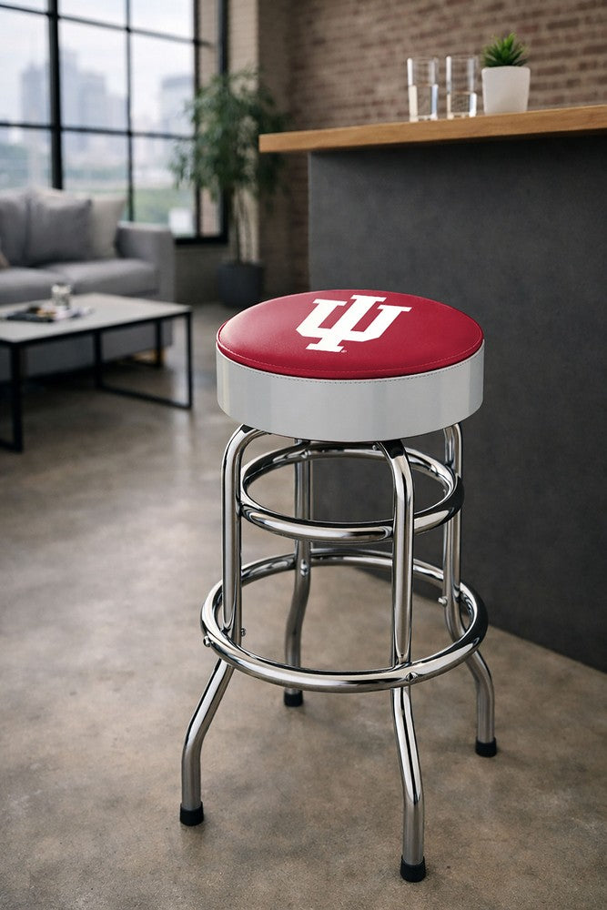Wave7 - Indiana University Chrome Bar Stool - 4020IND1 view 3