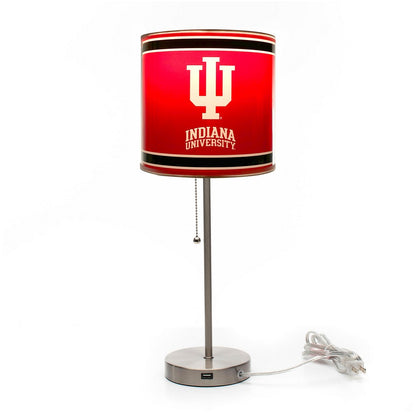 Wave7 - Indiana University Chrome Lamp with USB Port - 2020IND1 view 2