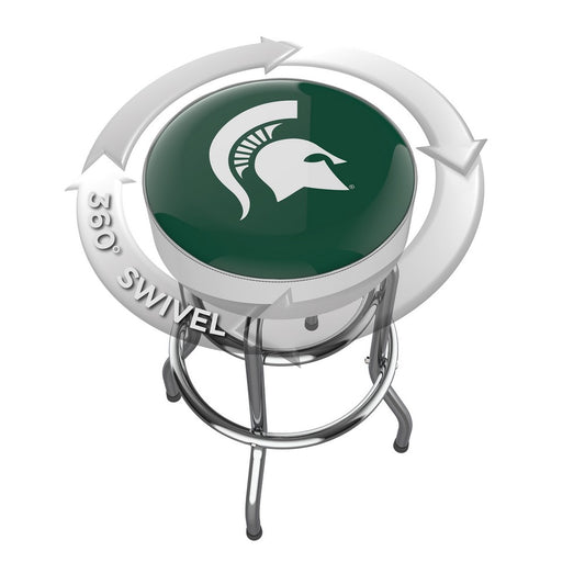 Wave7 - Michigan State University Chrome Bar Stool - 4020MSU1 view 2