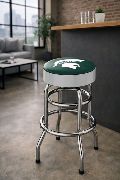 Wave7 - Michigan State University Chrome Bar Stool - 4020MSU1 view 3