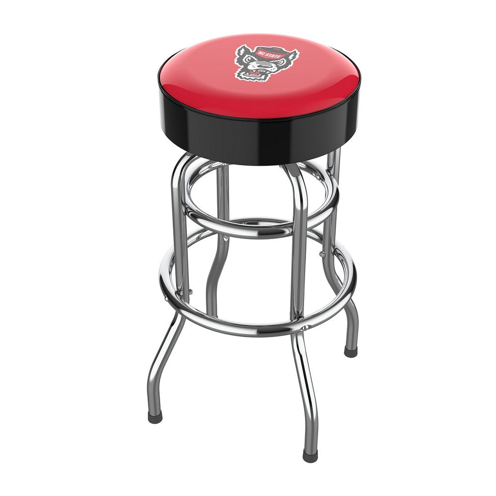 Wave7 - North Carolina State University Chrome Bar Stool - 4020NCS1 view 1