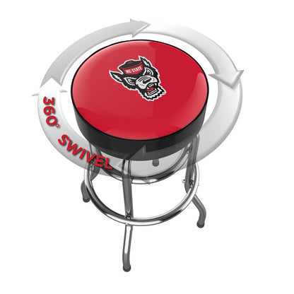 Wave7 - North Carolina State University Chrome Bar Stool - 4020NCS1 view 2