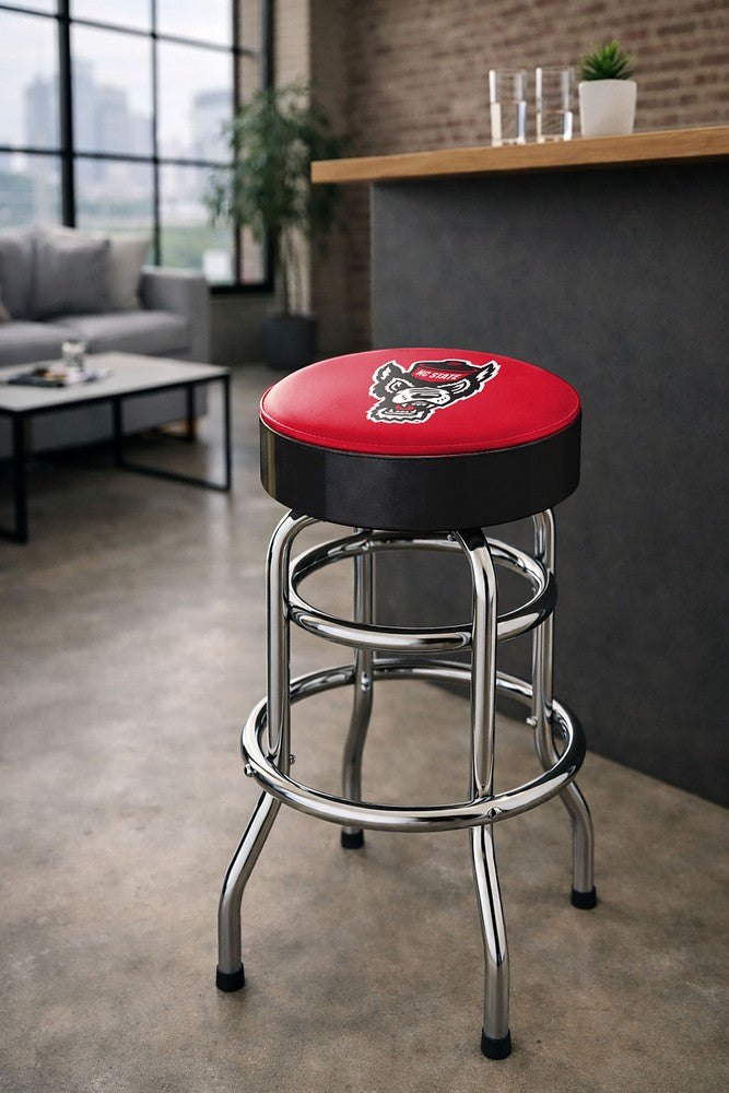 Wave7 - North Carolina State University Chrome Bar Stool - 4020NCS1 view 3