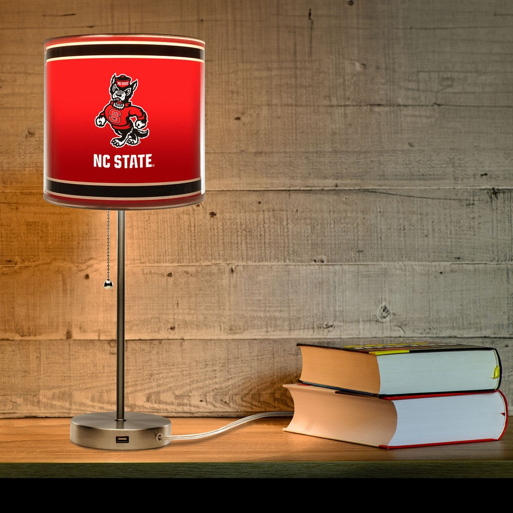 Wave7 - North Carolina State University Chrome Lamp with USB Port - 2020NCS1 view 3