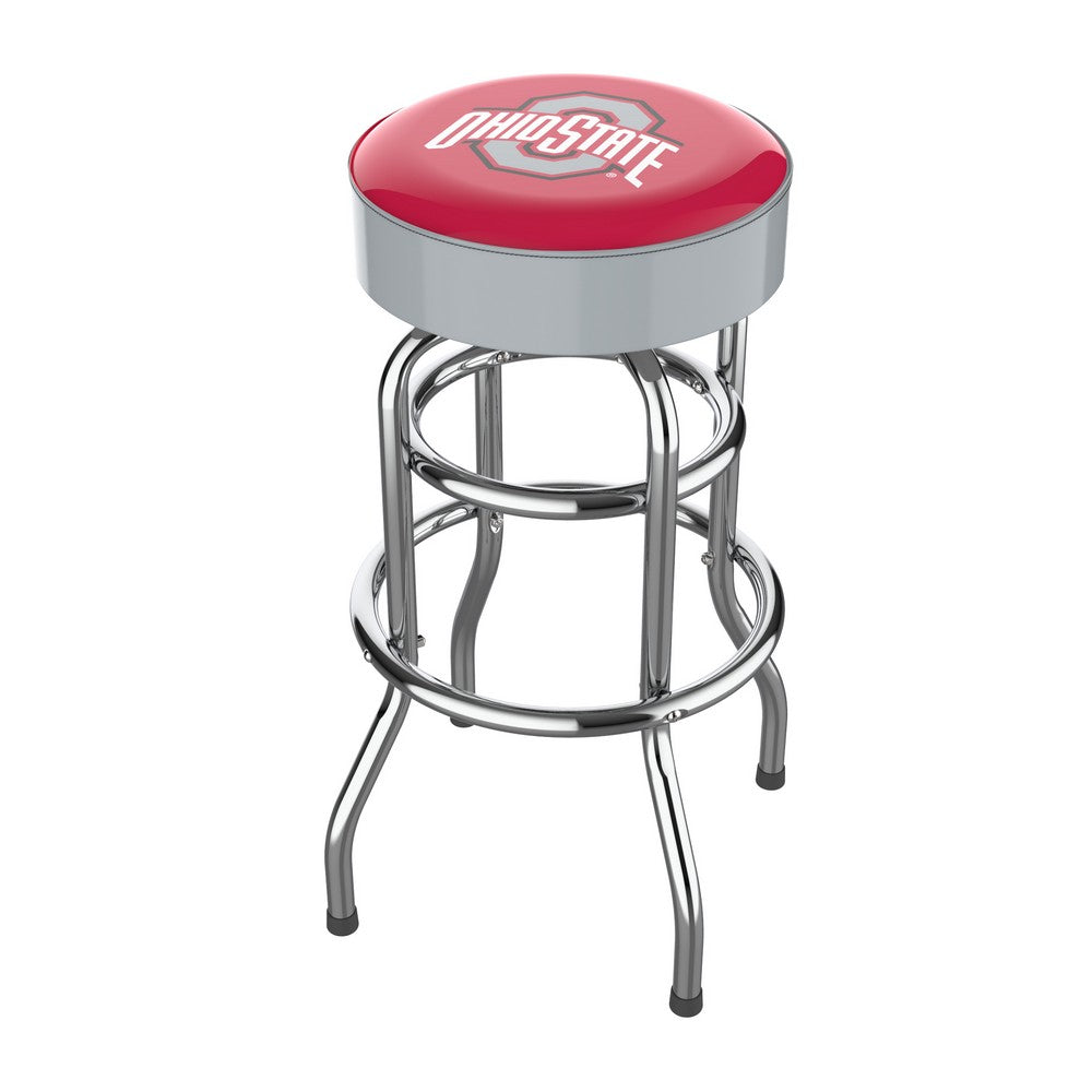 Wave7 - Ohio State University Chrome Bar Stool - 4020OSU1 view 1