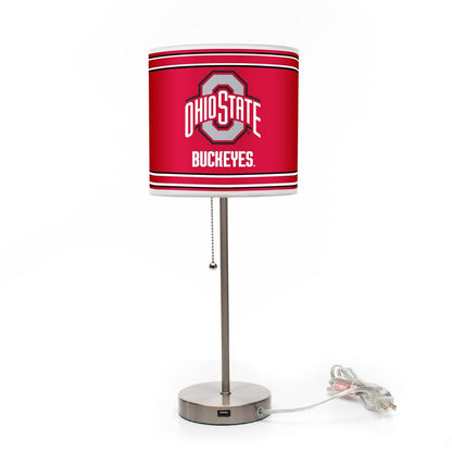 Wave7 - Ohio State University Chrome Lamp with USB Port - 2020OSU1 view 1