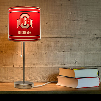 Wave7 - Ohio State University Chrome Lamp with USB Port - 2020OSU1 view 3