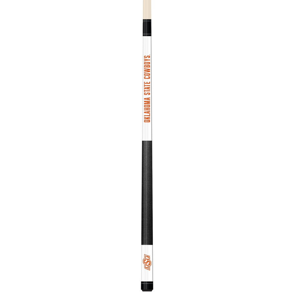 Wave7 - Oklahoma State University White Laser Etched Cue - 1050OKS1 view 1